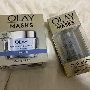 Olay overnight firming mask & pore detox claystick